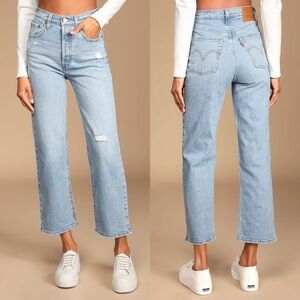 Levi's Premium Ribcage Straight Jeans Samba Done Size 32